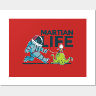 Martian life cartoon design Posters and Art